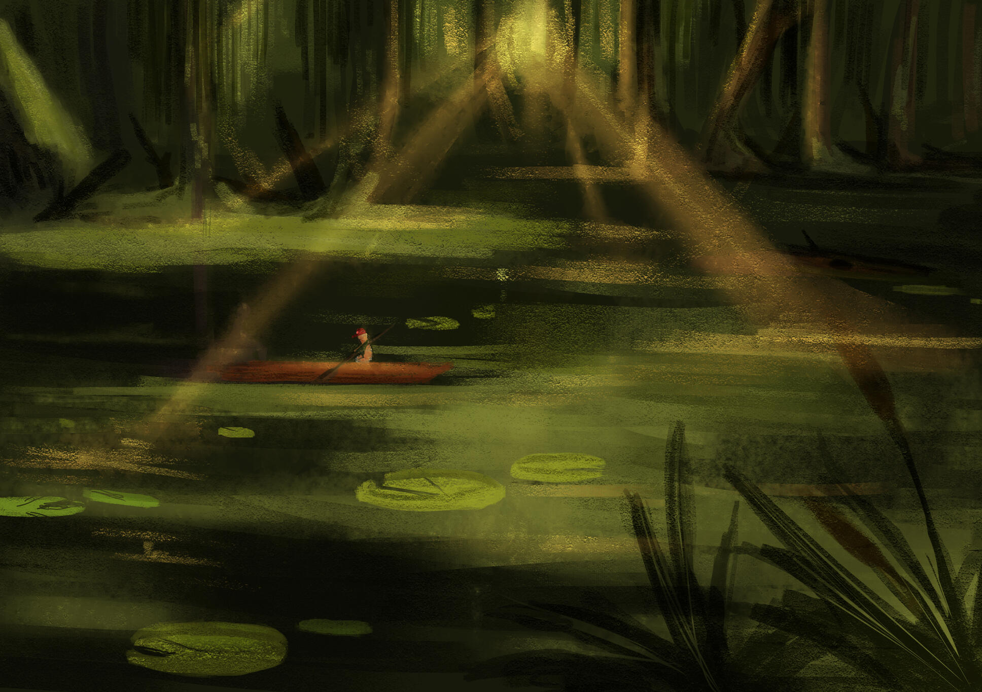 Swamp Rough Environment Painting Swamp Rough Environment Painting