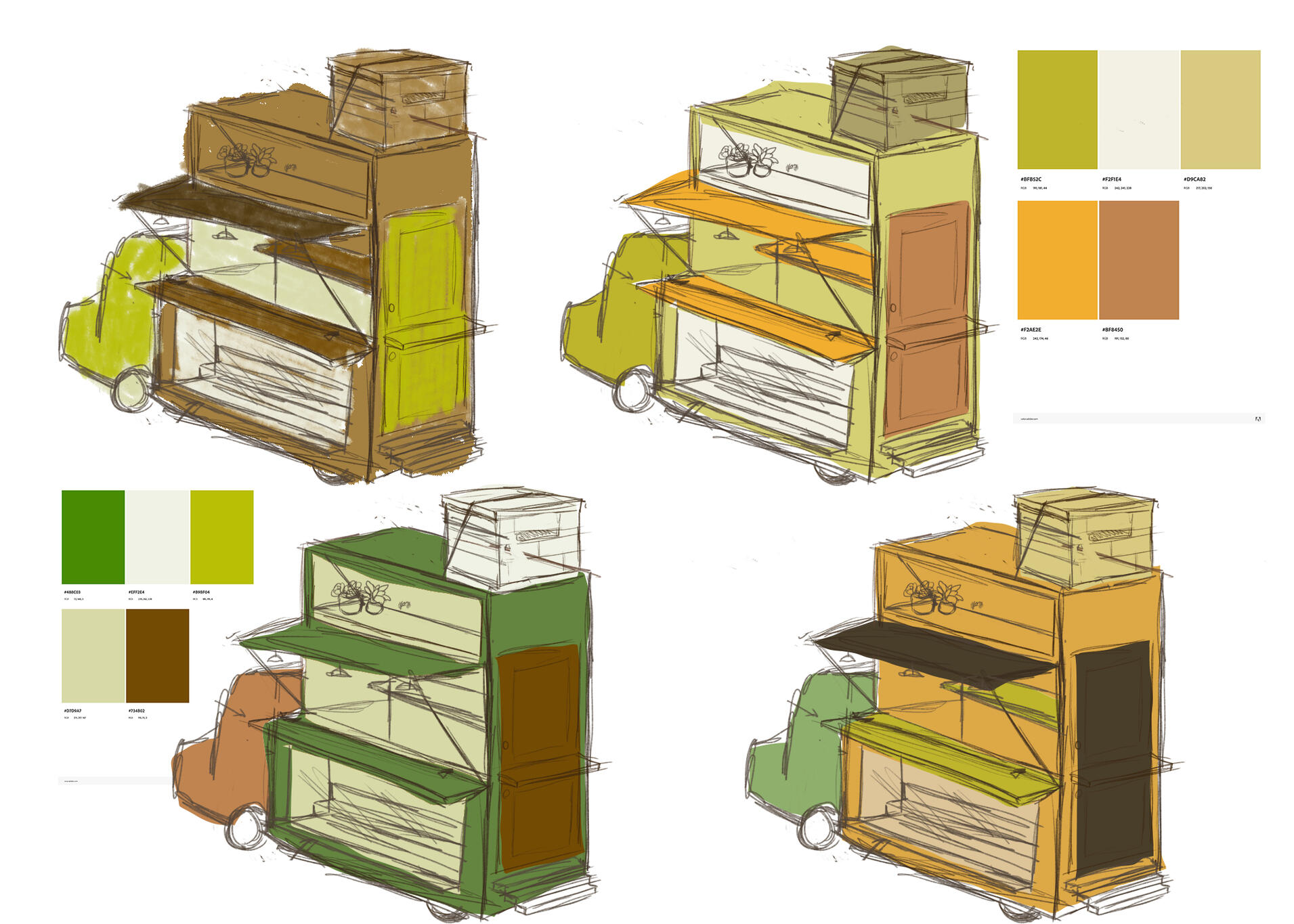 Travelling Teahouse Color Studies Travelling Teahouse Color Studies