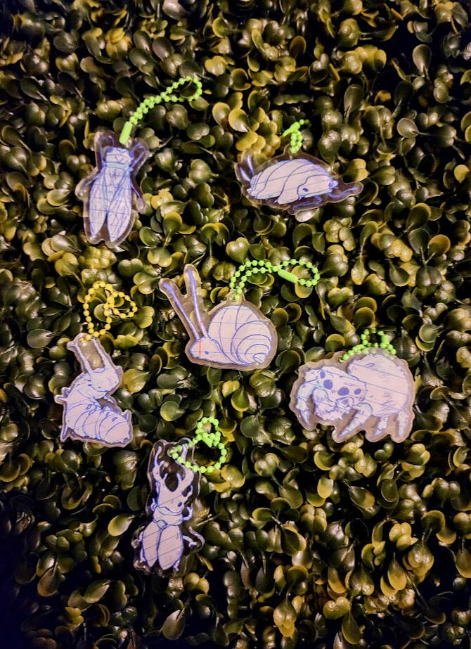 Paper Bug Keychains