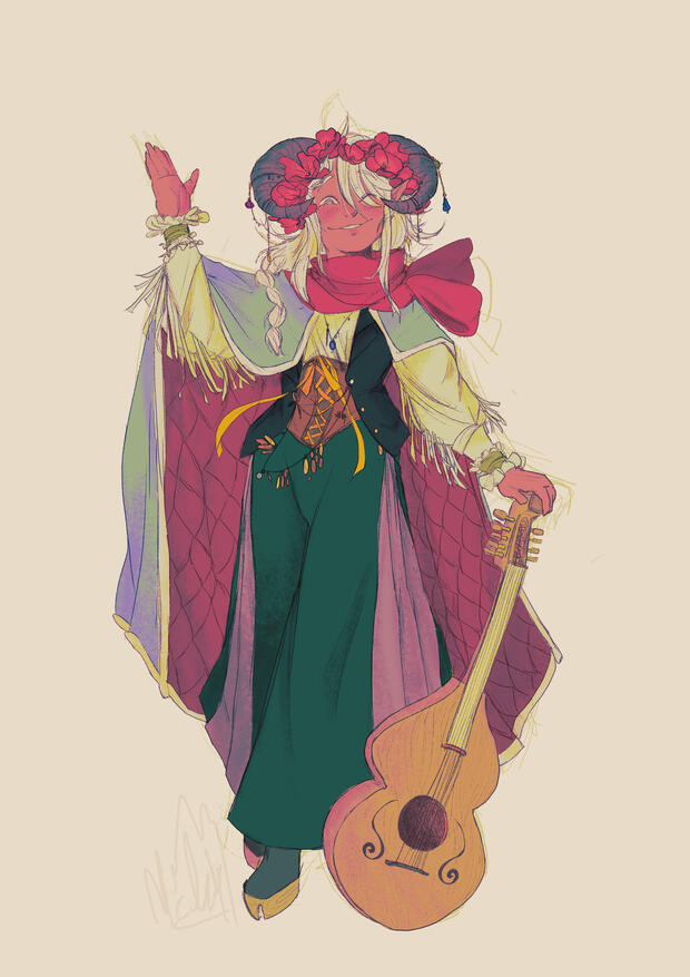Satyr Bard Commission